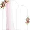Fomcet Metal Arch Backdrop Stand Set of 2 White Wedding Arch 7.2ft, 6ft