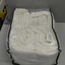 Extra Wide Pinch Pleat Linen Curtains 108 Inches Long for Living Room Sliding Glass Door 100 Inch Wide Semi Sheer Curtain Cream Ivory Pleated Drape Hooks Rings 100x108 Large Window Curtain 1 Panel (Natural)