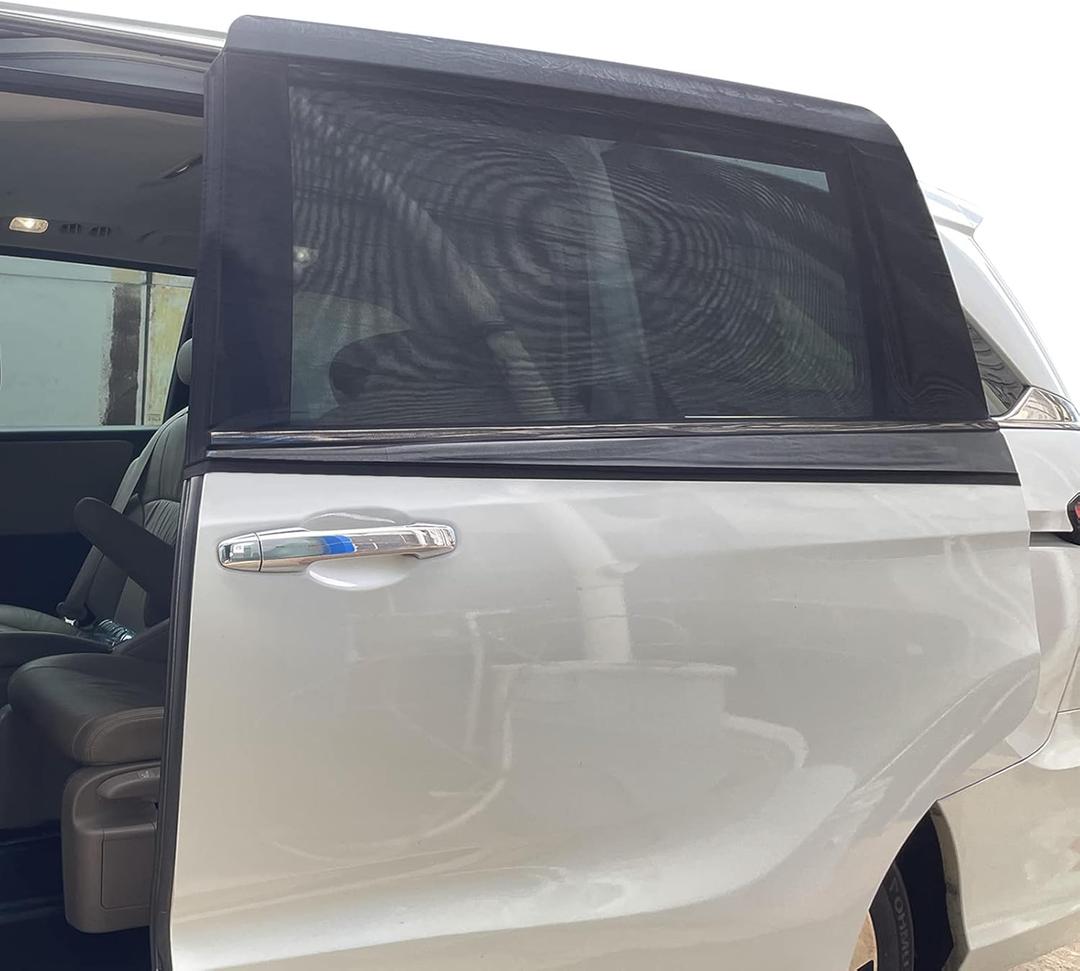 2 Packs Mesh Car Window Screen for MPV Sliding Door,Single Layer Sunshade for Large Square Car Truck Windows
