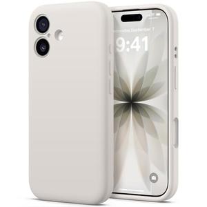 AOTESIER Compatible with iPhone 17 Case, Silicone Upgrade [Full Camera Protection][Integrated Camera Control Button] Shockproof Protective 17 Phone Case with Anti-Scratch Lining, Stone