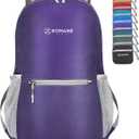 ZOMAKE Ultra Lightweight Hiking Backpack 20L, Packable Small Backpacks Water Resistant Daypack for Women Men(Purple)