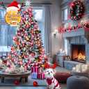 KNONEW 403ft 1000 LED Christmas String Lights Outdoor 8 Modes & Timer Fairy Light Plug in Waterproof for Xmas Yard Tree Wedding Party Holiday Decorations (Red and White)