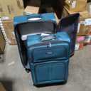 U.S. Traveler Anzio Softside Expandable Luggage with Spinner Wheels, Teal, 3-Piece Set (22/26/30)