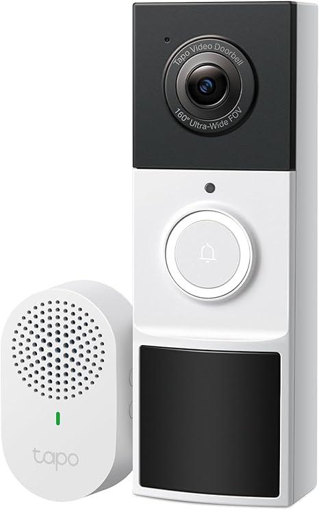 Tapo 2K Wireless Smart Video Doorbell with Chime  160° UltraWide View,Person Detection,Ring Call, 2Way Audio,SubscriptionFree Local Storage/Optional Cloud,Motion Only Alert, Works with Alexa, D210