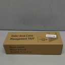 Under Desk Cable Management Tray No Drill, 13.38'' Metal Tray with Clamp for Wire Management, Litwaro Cord Organizer Home Office Damage to Standing Desk, White