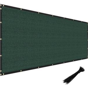 Privacy Fence Screen 6'x50' Heavy Duty Windscreen Fencing Mesh Fabric Shade Cover for Outdoor Wall Garden Yard Pool Deck, Green