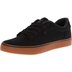 DC Men's Anvil TX Skate Shoe,Black/Gum,12.5 M US