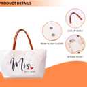 Mrs Tote Bag Est. 2025  Wedding Gift Bag for Bride, Bachelorette Party Tote, Canvas Honeymoon Bag for Women