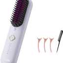 Straightening Wand Cordless Hair Straightening Comb 100 Million Negative Ionic Ceramic Glaze Portable Styling Tool 4000mAh Travel Household Items(Purple)