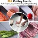 304 Cutting Board Stainless Steel Large Chopping Board for Kitchen Pastry Board suitable for Meat, Fruits, Vegetables, Bread and Baking, 27.5"L x 19.7"W