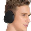 TALONITE Winter Ear Muffs for Men & Women - Foldable Fleece Ear Warmers - Pefer for Outdoor Skiing - Behind the Head Earmuffs