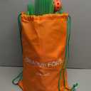 Tiny Land Fort Building Kit Creative Fort Indoor Outdoor for 5-12 Years Old Boys and Girls STEM Building Toys with Storage Bag DIY Castles Tunnels with 86 Rods and 44 Balls (130PCS, Orange-green)