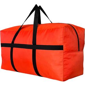 Extra Large Storage Duffle Bag for Travel, Black Oversized Giant Big Traveling Duffle Bag (Large-35"(L) X 11.8"(W) X 19"(H), UPG Orange)