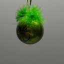 12PCS Christmas Ball Ornaments,6 Styles Glitter Christmas Tree Ornaments with Fuzzy Hair, Green Elf Balls Ornament Holiday Hanging Xmas Balls Baubles for Tree Decorations