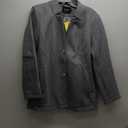 yoeasy Women's Stand Collar Single Breasted Pea Coat Casual Wool Blend Mid Long Trench Coat Winter Jackets (Large, Dark Grey)