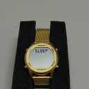 Women's Step Counter Pedometer Watch with Stainless Steel Bracelet, Stylish Design, No App, No Charging Needed for Step, Calorie, Distance, Alarm, Countdown TimerTU-2401 (Gold)