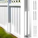 1 Sets 5" X 5" X 48" Vinyl Fence Concrete Post for Newel Posts Mount Tower
Heavy Duty Fence Post, with Mounting Kit, Galvanized Steel, 300 lbs Load Capacity