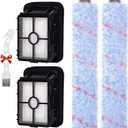 for Bissell CrossWave Vacuum Cleaner Replacement Parts 2 Pack 1868 Bissell CrossWave Multi-Surface Brush Rolls Tangle-Free+ 2 Pack 1866 Replacement Vacuum Filters Part 1608683 1608684 1613568