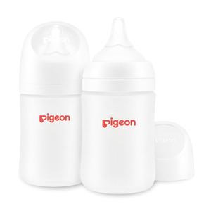 Pigeon Silicone Coating Baby Bottles, Wide Neck, 5 oz, Pack of 2