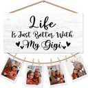 Gigi Gifts Picture Frame Photo Holder for Wall, Birthday Gifts for Nana Grandma, Thank You Grandmother Gift from Grandchildren Grandkids Hanging Photo Display