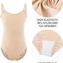 XiaoMoSha Gymnastics Leotards for Girls Toddlers Biketards Dance Toddler Ballet Leotard (Beige, 16)