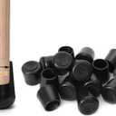 Chair Leg Tips Caps Non-Slip Rubber Leg Tips 1 Inner Diameter Furnigear -Black Chair Leg Floor Protectors Round, 100 Pack