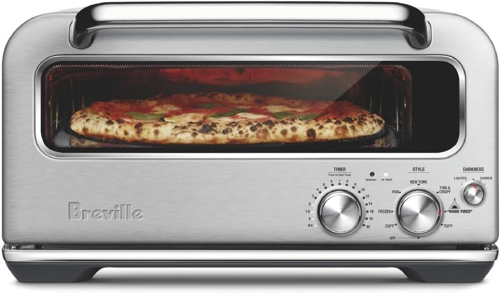 Breville BPZ820BSS Smart Oven Pizzaiolo Countertop Pizza Maker, Brushed Stainless Steel, One Size