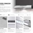 COSMO COS-5MU30 30 in. Delta Collection Ducted Under Cabinet Range Hood, Button Controls, Reusable Filters, LED Lights, Stainless Steel