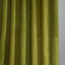 Olive Green Velvet Curtains 84 inches - Lime Thermal Insulated Window Drapes for Living Room, Back Tab Luxury Home Decor Curtains for Bedroom Sliding Door, W52 x L84, 2 Panels
