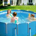 POOLHOUR Plunger Valve with Pipe Holder & Pool Hose Adapter, Above Ground Pool Pump Replacement Parts Compatible with I*tex/Col*m*n Pool