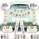 33 Pc Just Married Car Decorations Wedding Reception & Ceremony Decor Banners, Stickers & Balloons Elegant Reusable Wedding Car Kit Weather-Resistant & Easy to Apply No Residue