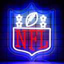 Football Neon Sign for Wall Decor Football Led Neon Light Birthday Gifts for Sports Fans Club Bedroom 5V USB Powered Size15.7 * 11.8inch(ZYLD173)