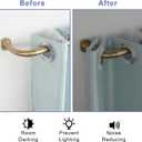 2 Pack 1Inch Diameter Wrap Around Curtain Rods, 48-84Inch Adjustable Length Room Darking Curtain Rods with Aluminum Finials and Brackets, Warm Gold