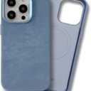 MKA Compatible with iPhone 16 Series Magnetic Case  Luxury Denim Look Fabric Cover with Strong Magnetic (Compatible with MagSafe) Alignment, Camera Protection (Sky Blue, for iPhone 16)