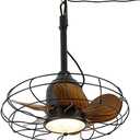 Ceiling Fan with Lights, 20'' Outdoor Waterproof Plug in IP65 Gazebo Fan, Wet Rated LED 3 Color Lighting with Remote, Easy Hanging with Hook for Indoor, Patios, Pergola, Garage, Deck, Coastal
