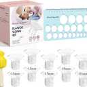 Flange Sizing Kit 3-in-1 with 13/15/17/19/21mm for 24mm Electric Breast Pump Flanges/Shields, 10PCS Soft Silicone Flange Inserts for More Comfortable Pumping, BPA-Free, Essential for Moms