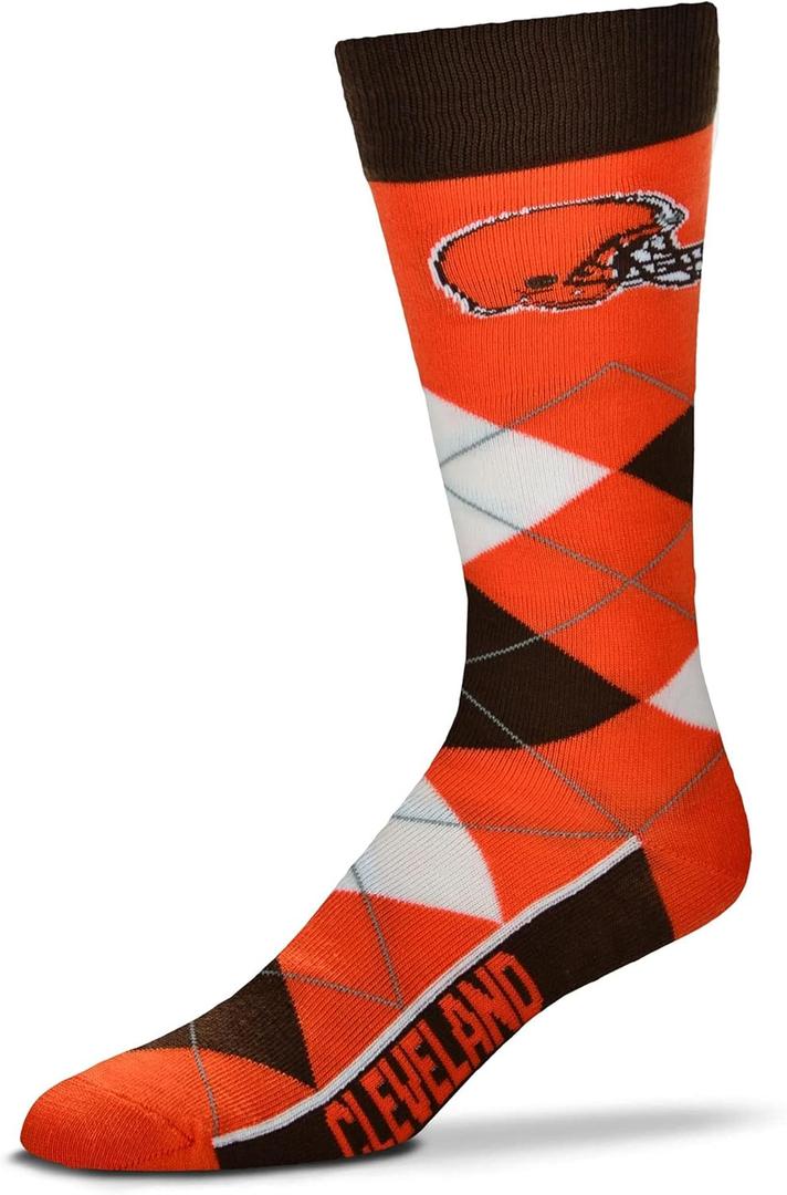 For Bare Feet Unisex Argyle Line Up Team Sock, 1 Pair (One Size)