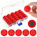 Outus 45 Pieces Red Round Whiteboard Magnets 3 cm Refrigerator Magnets Dry Board Mini Fridge Teacher Supplies for Home Offices