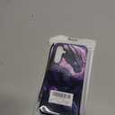 Samsung Galaxy A16 5G Phone Case 6.7 Inch with Wrist Strap, Dual Layer Hard PC & Silicone Protective Design Heavy Duty Shockproof Glossy Cover for Women Men, Purple Moon Dragon