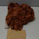 Short Copper Red Wavy Wigs for Women Auburn Curly Natural Synthetic Wig Ginger Middle Part Full Wig for Role Play,Halloween,Daily Use