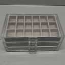 Rock Collection Display Case - 54 Slot Crystal Display Box, Acrylic Rock Display Shelf | 3-Tier Gemstone Organizer Box for Minerals, Shells, Miniatures & Souvenirs, Clear Display Case for Collectibles