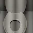 Elongated Toilet Seat with Slow Close Seat, Easy Clean, Suitable Standard Elongated or Oval Toilet with Thickened Plastic Lid, Plastic, White