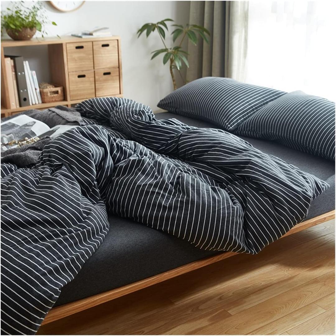Bedding Sets 4 Pieces Cotton Comforter Cover Sets Quilt/Duvet Cover Sets with 1 Fitted Sheets 2 Pillowcases for Children Teens Adults, size 170x51 inch