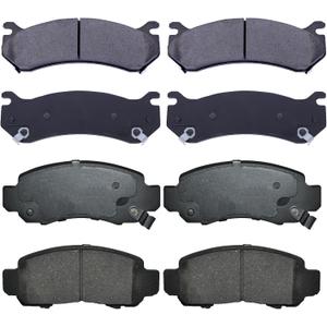 Front Rear Ceramic Brake Pads Compatible for Cadillac, for Chevy Avalanche 1500,Silverado 1500,Suburban 1500,Tahoe,for GMC Sierra 1500,Yukon,Yukon XL 1500