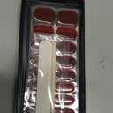 ohora Semi Cured Gel Nail Strips (N Classic Burgundy) - Red, Solid, Works with Any UV/LED Lamps, Salon-Quality, Long Lasting, Easy to Apply & Remove - Includes 2 Prep Pads, Nail File & Wooden Stick