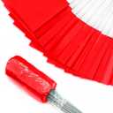 Zozen 100Pack Red Marking Flags, Writable/15x4x5 Inch, Yard Flags for Lawn & Irrigation & Landscape & Sprinkler & Survey & Dog Training.