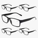 Gaoye Professional Reading Glasses for All Day - Computer Readers with Blue Light Protection - Black, +5.5