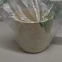 Ekirlin 7 Inch Natural Travertine Textures Plant Pot, Resin Outdoor Planter with Drainage Hole, Removable Rubber Stopper and NonSlip Soft Pad,Weatherproof Decorative Pot for Indoor/Garden Plants