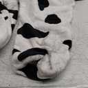 OLAOLA Adult Onesie, Animal Halloween Costume, Unisex Onesies Plush Cosplay Pajamas One-Piece Sleepwear Pink Cow XXL