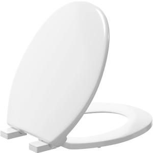 Toilet Seat, Round Toilet Seat with Slow Close Hinges, Two Sets of Parts, Never Loosen, Easy Installation and Cleaning, Durable PlasticFor Most Standard Round Toilet Seats, 16.5"L x 14"W